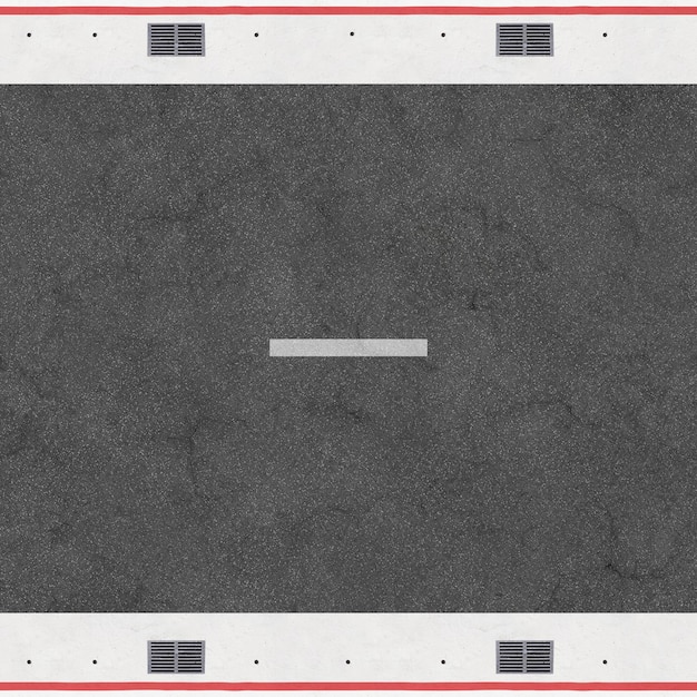 Textura da estrada com drenagem lateral em ambos os lados