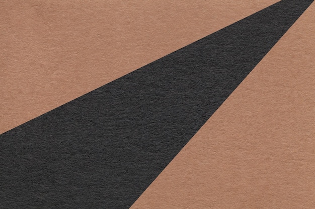 Textura da macro de fundo de papel de cor marrom e preto de ofício antigo Estrutura de papelão de umber abstrato vintage
