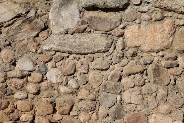 Textura da parede de pedra marrom escura de um castelo medieval