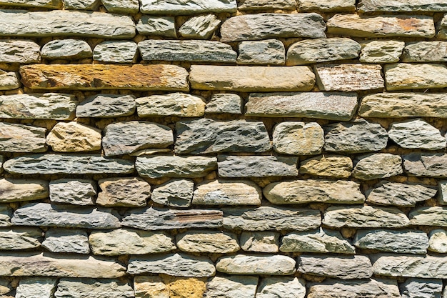 Textura da parede de pedra para fundos. Cor natural. Foto