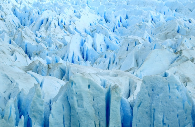 Textura das geleiras azul-gelo Perito Moreno, El Calafate, Argentina