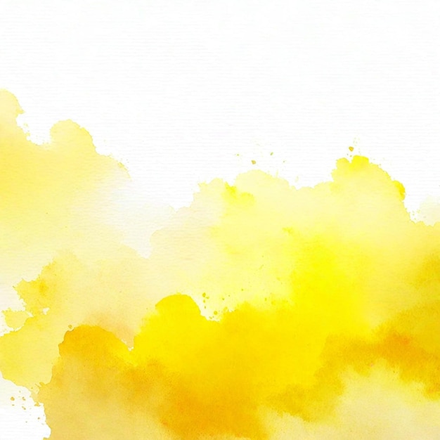 Foto textura de aquarela amarela suave