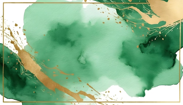 Foto textura de aquarela verde de fundo