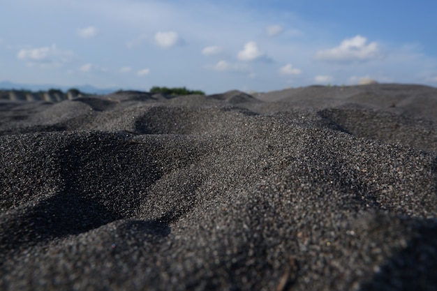 textura de areia preta e macia