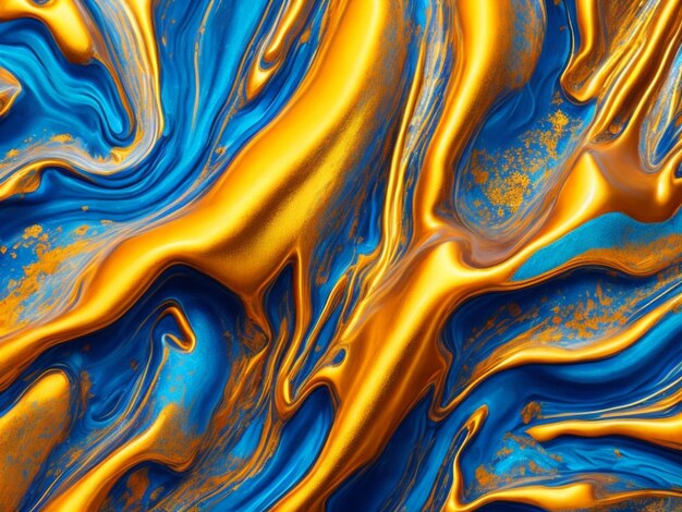 Textura de arte com azul e amarelo