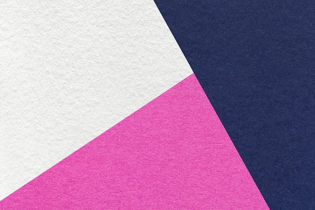 Textura de artesanato azul marinho branco e magenta cor de fundo de papel macrovntage abstrato papelão índigo