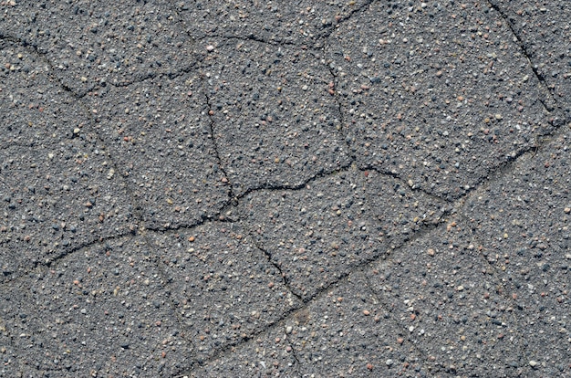 Textura de asfalto com rachaduras