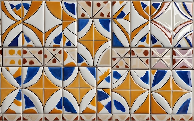 Textura de azulejos de cerâmica Arbic clássica e old school com resolução 8K