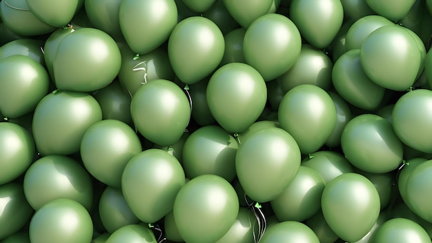 Textura de balão Celadon Fonte de muitos balões verdes