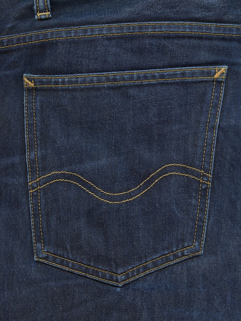 Textura de bolso de calça jeans azul