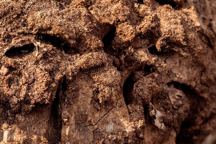 Foto textura de casca de árvore podre