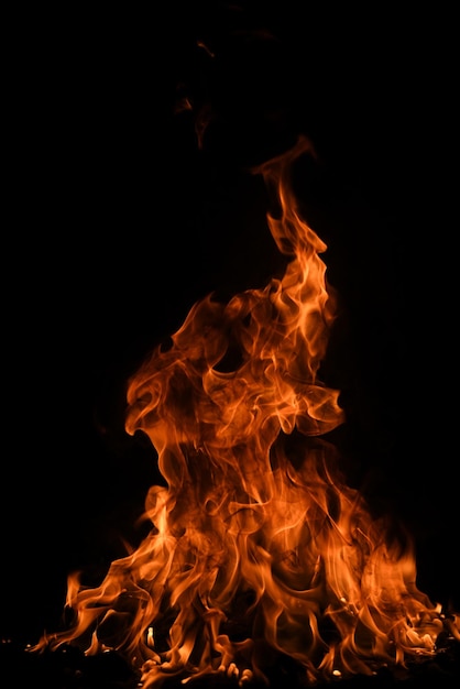 Textura de chama de fogo para o fundo do banner queimar luzes abstratas