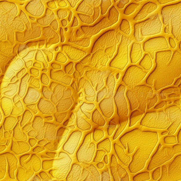 Textura de couro amarela com um padrão de pequenos círculos generativos ai