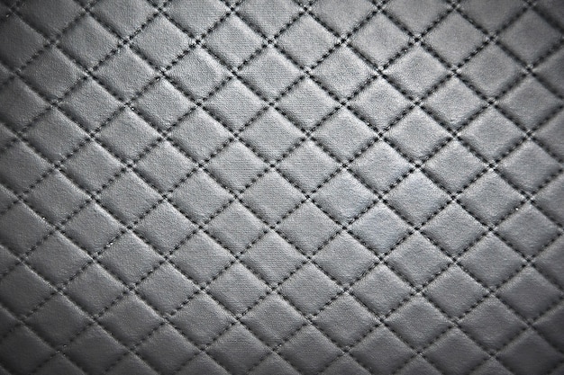 Textura de couro com fundo de costura