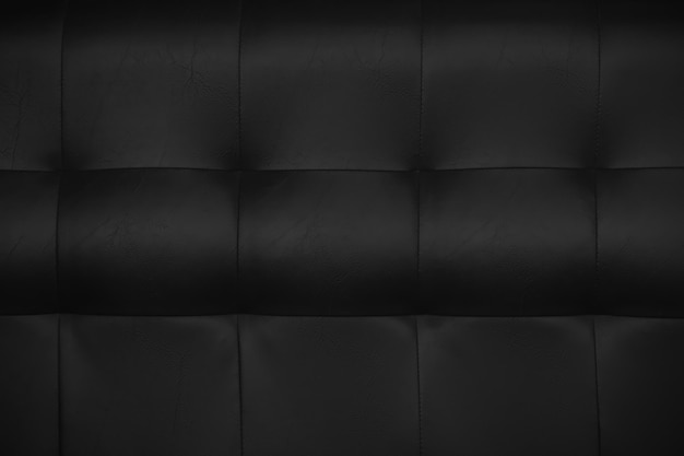 Foto textura de couro do sofá preto.