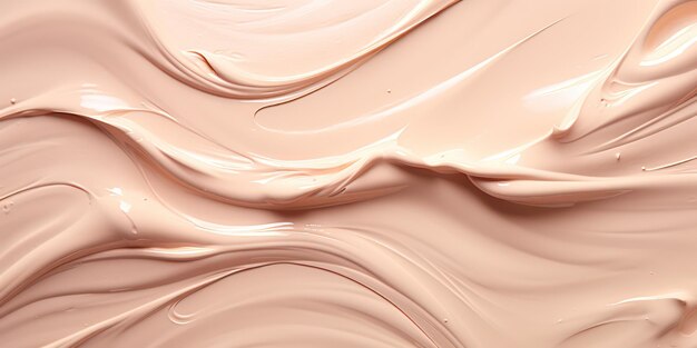 Textura de creme pastel bege como maquiagem de fundo cosmético e produto de cosméticos de beleza para cenário flatlay de férias de marca de luxo ou arte de parede abstrata e pinceladas