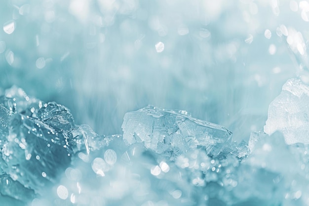 Textura de cristal azul gelado Desenho abstrato de inverno congelado espumante