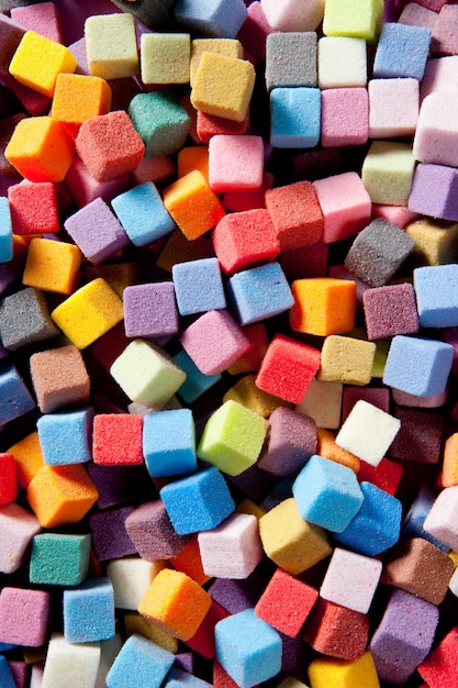 textura de cubos de espuma quadrada colorida