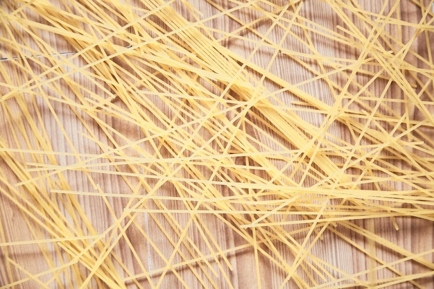 Foto textura de espaguete de forma caótica vista de cima