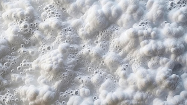 Foto textura de espuma de sabão branco espuma de shampoo ilustração de fundo abstrata generative ai