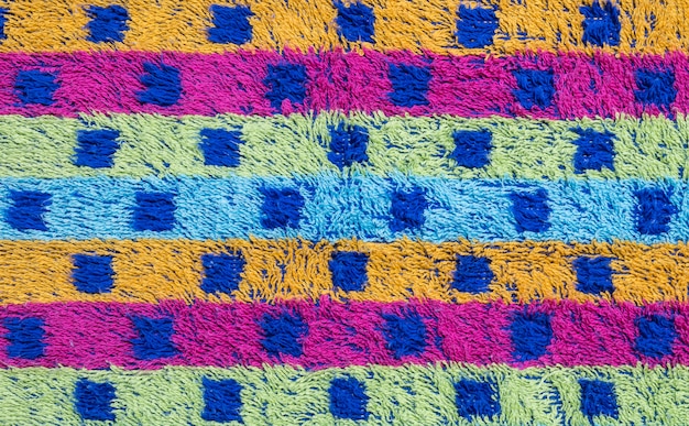 Textura de esteira colorida closeup