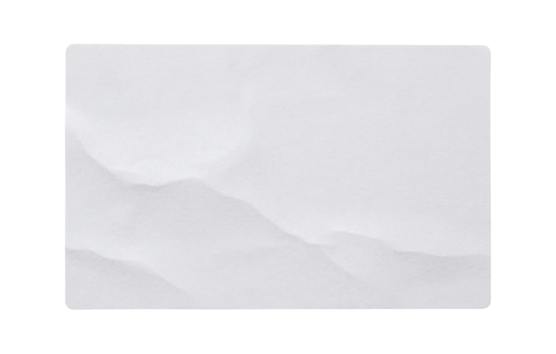 Textura de etiqueta de etiqueta de papel em branco isolada no fundo branco