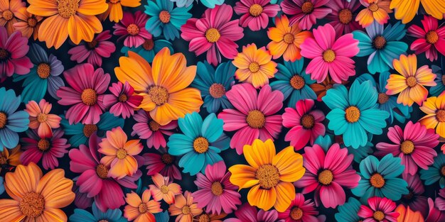 Foto textura de flores frescas ia generativa