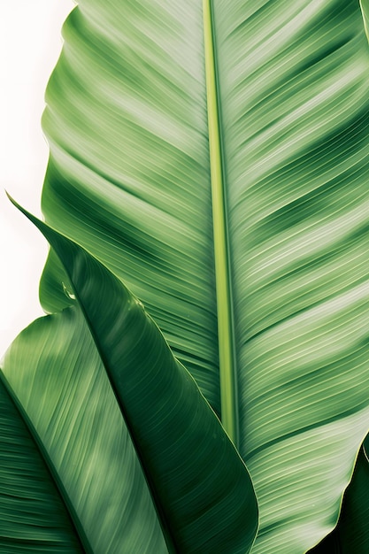 Textura de folha verde, fundo, banana tropical, fechar folhas