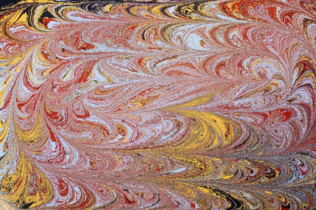 Textura de fundo abstrata com pintura de mármore Ebru com padrões
