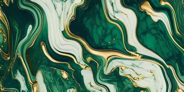 Textura de fundo abstrata de mármore verde e dourado