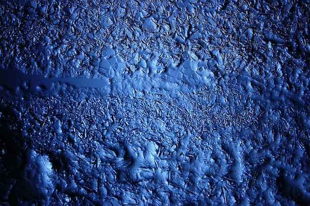 textura de fundo azul gelo/fundo desfocado abstrato gelo de inverno, vidro coberto de gelo