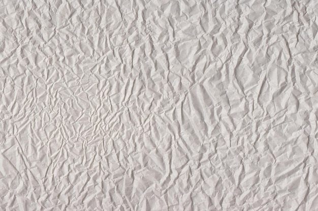 Foto textura de fundo branco de papel enrugado