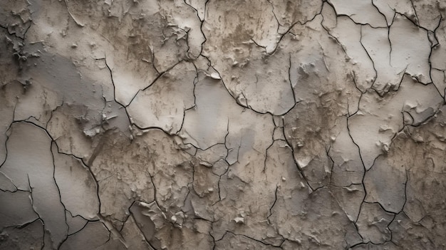 Textura de fundo Concreto forte desgastado Rachaduras envelhecidas Superfície generativa IA