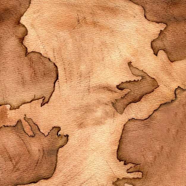 Textura de fundo de ilustração de aquarela de mapa antigo pintada à mão