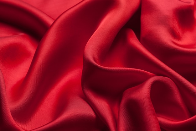 Textura de fundo de ondas de pano vermelho