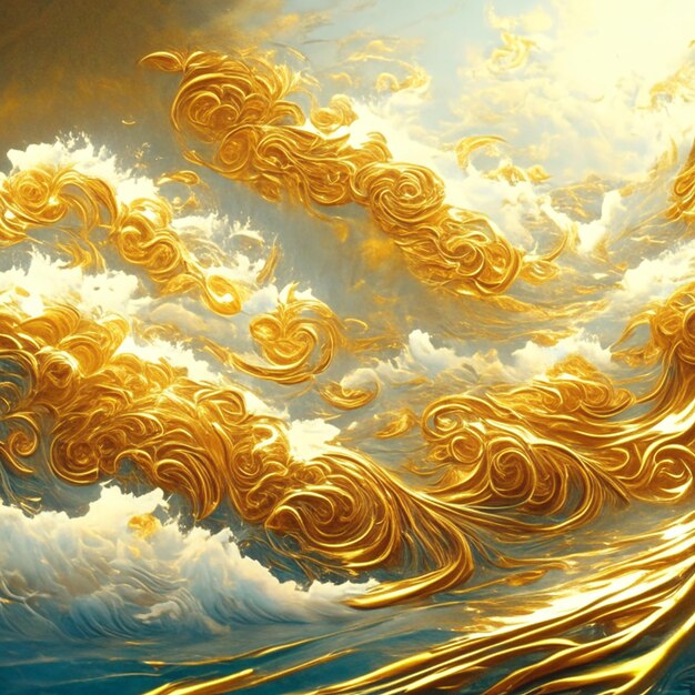 Textura de fundo de ondas douradas