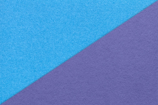 Textura de fundo de papel azul e violeta metade de duas cores macro Vintage denso kraft turquesa papelão