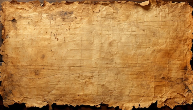 Textura de fundo de papel vintage antigo rasgado manuscrito ou pergaminho orientado verticalmente antiquegrund conceito de design antigo espaço de cópia