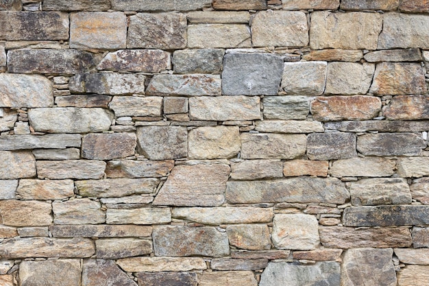 Textura de fundo de parede de pedra de alvenaria seca