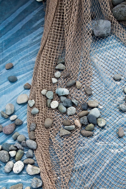 Foto textura de fundo de pequenas pedras de seixos
