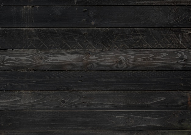 Textura de fundo de placa de madeira áspera preta. Papel de parede