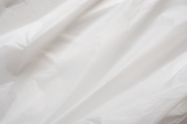Textura de fundo de saco plástico branco close-up
