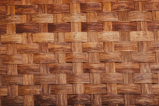 Foto textura de fundo de tecido de fibra vegetal de fibra de palma entrecruzada
