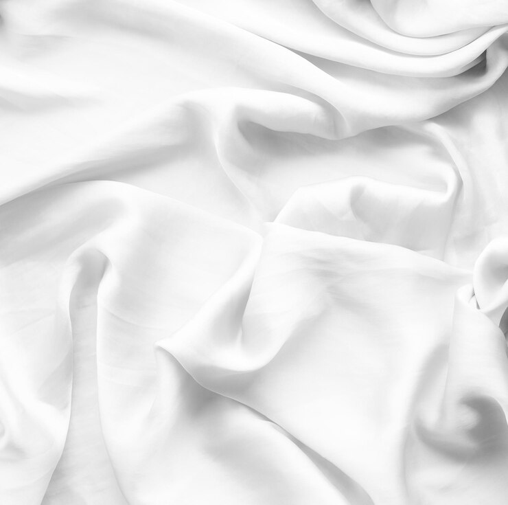 Foto textura de fundo plana de seda macia branca de luxo pano de fundo abstrato beleza de férias