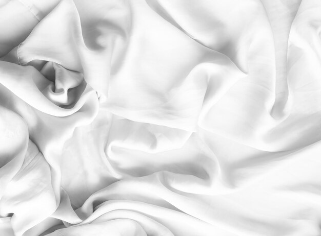 Foto textura de fundo plana de seda macia branca de luxo pano de fundo abstrato beleza de férias