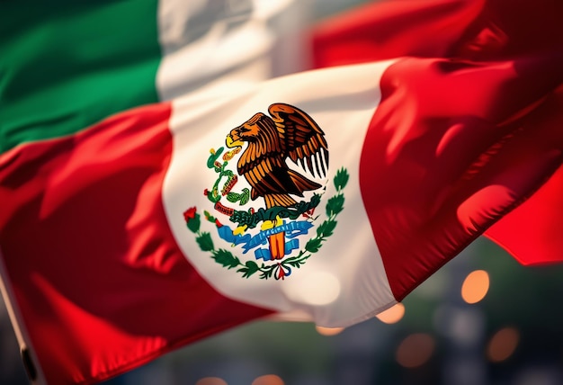 Textura de fundo realista da bandeira do México