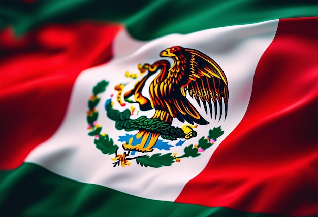 Textura de fundo realista da bandeira do México