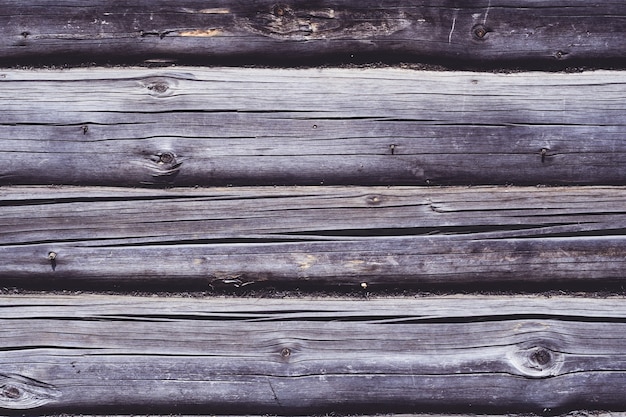 Textura de fundo. superfície marrom envelhecida da casa de toras, copie o espaço