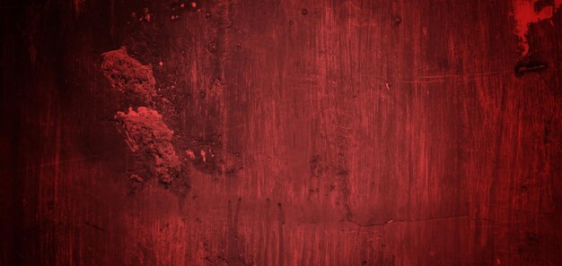 Textura de fundo vermelho grunge abstrato, paredes de fundo vermelho escuro assustadoras cheias de arranhões e manchas