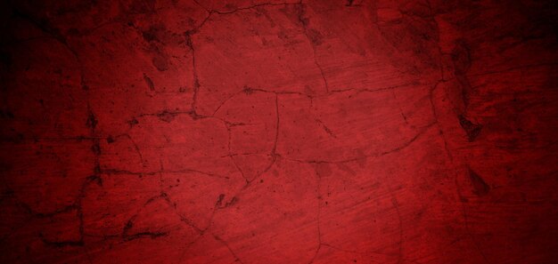 Textura de fundo vermelho grunge abstrato, paredes de fundo vermelho escuro assustadoras cheias de arranhões e manchas